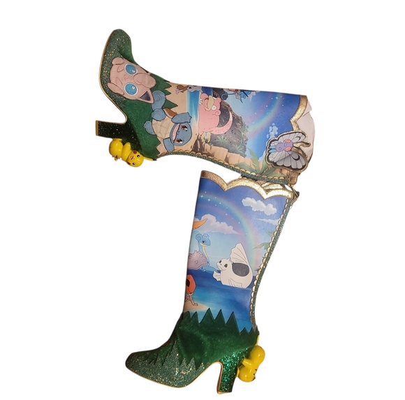 irregular choice pokemon boots damaged 8 pikachu squirtle beach scene - Picture 1 of 12